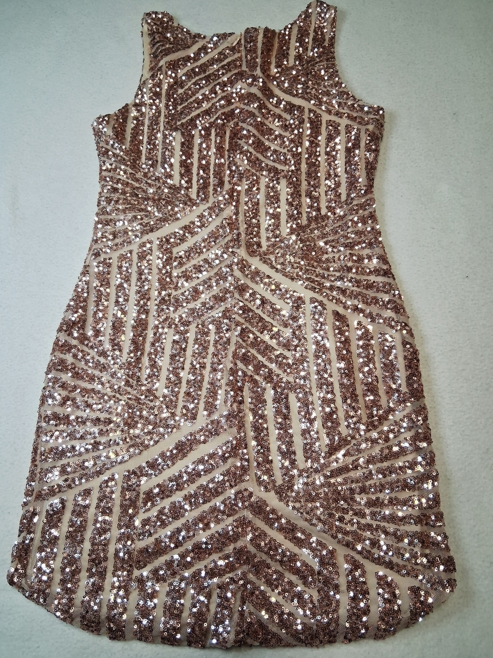 Sequin Sheath Dress in Rose Gold - Picture 5 of 6
